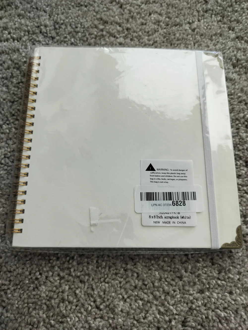 White Scrapbook 8 X 8 Inch BRAND NEW Sealed In Plastic